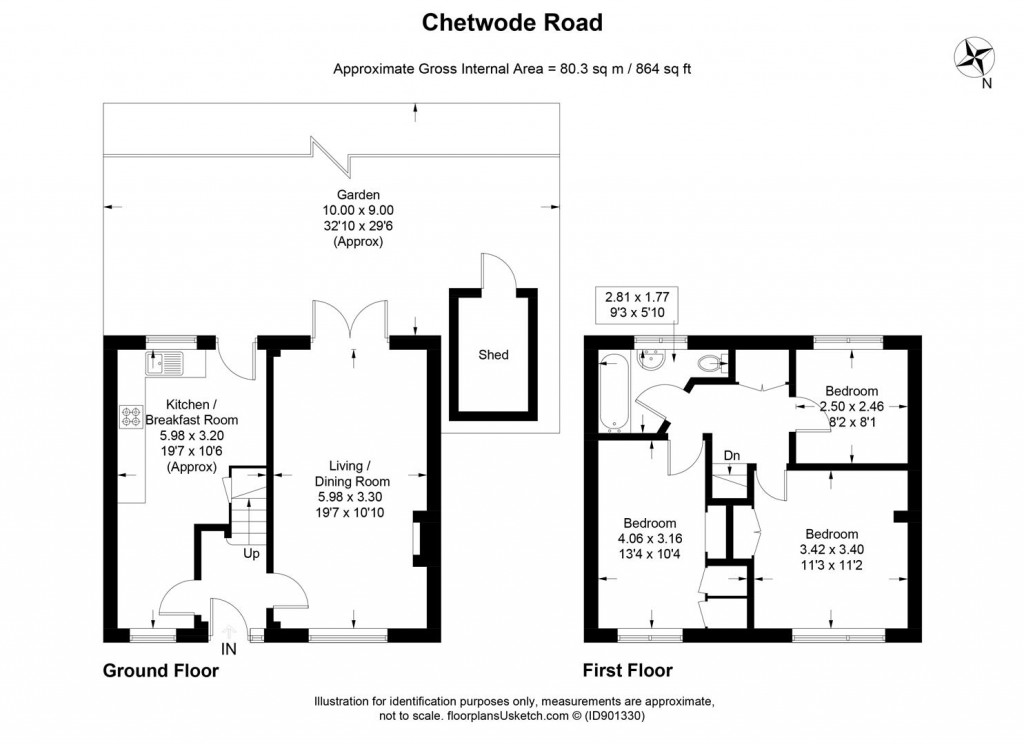Floorplans For Chetwode Road, Tadworth