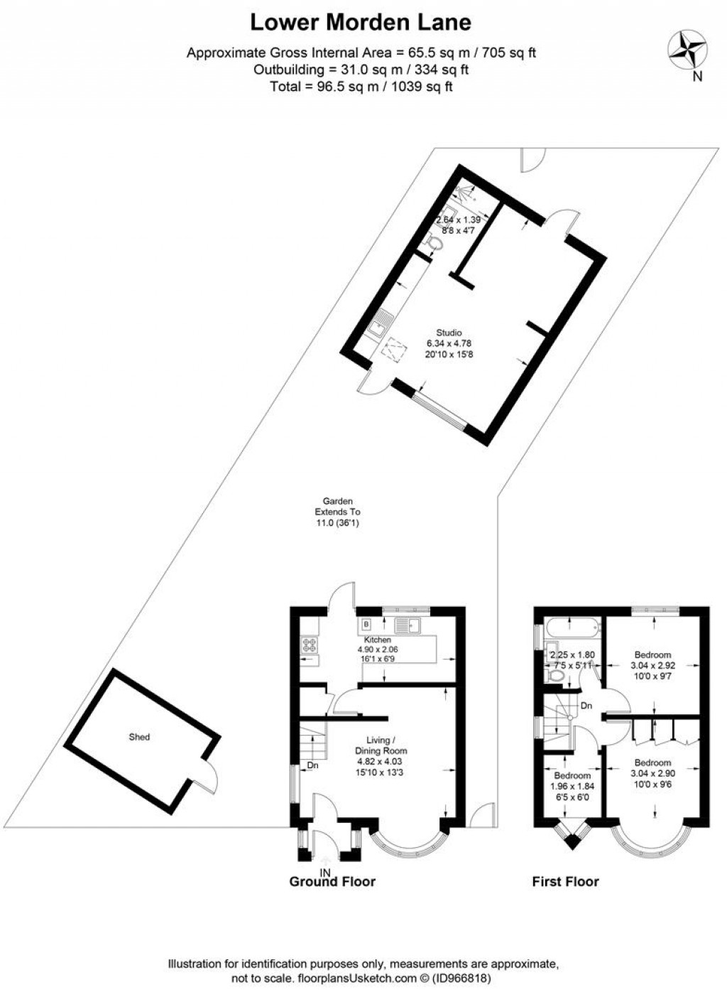 Floorplans For Lower Morden Lane, Morden