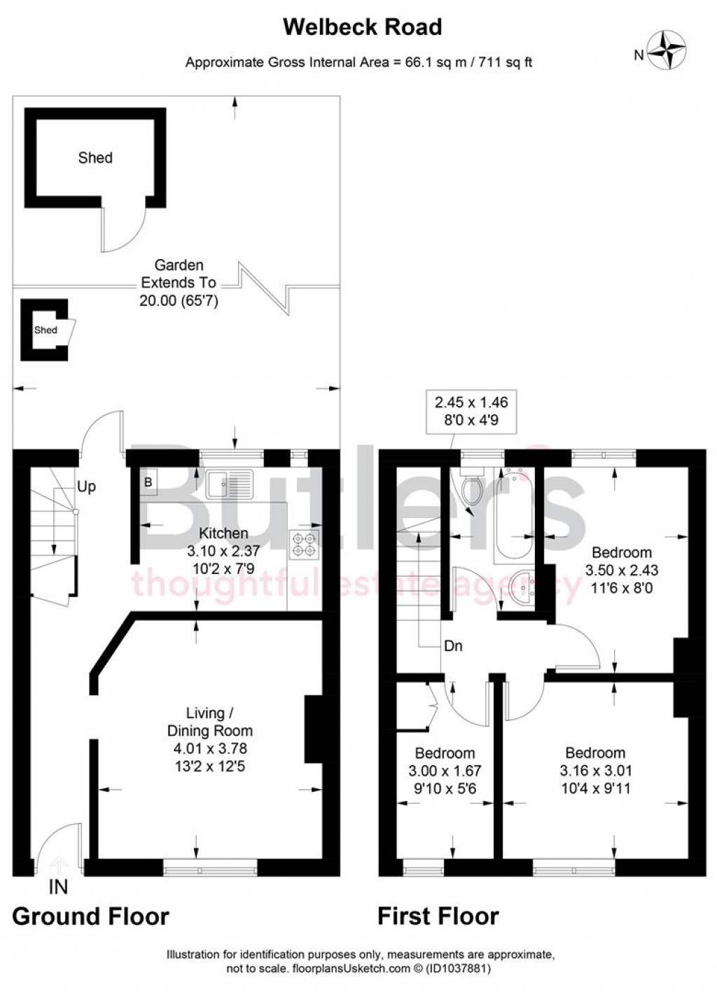 Floorplans For Welbeck Road, Sutton