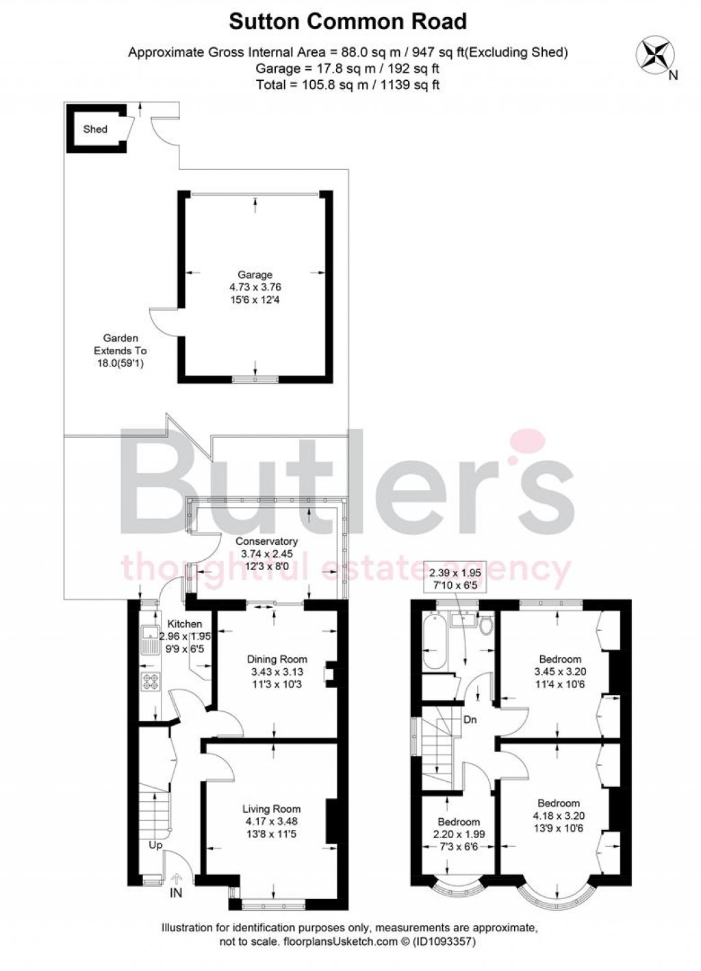 Floorplans For Sutton Common Road, Sutton