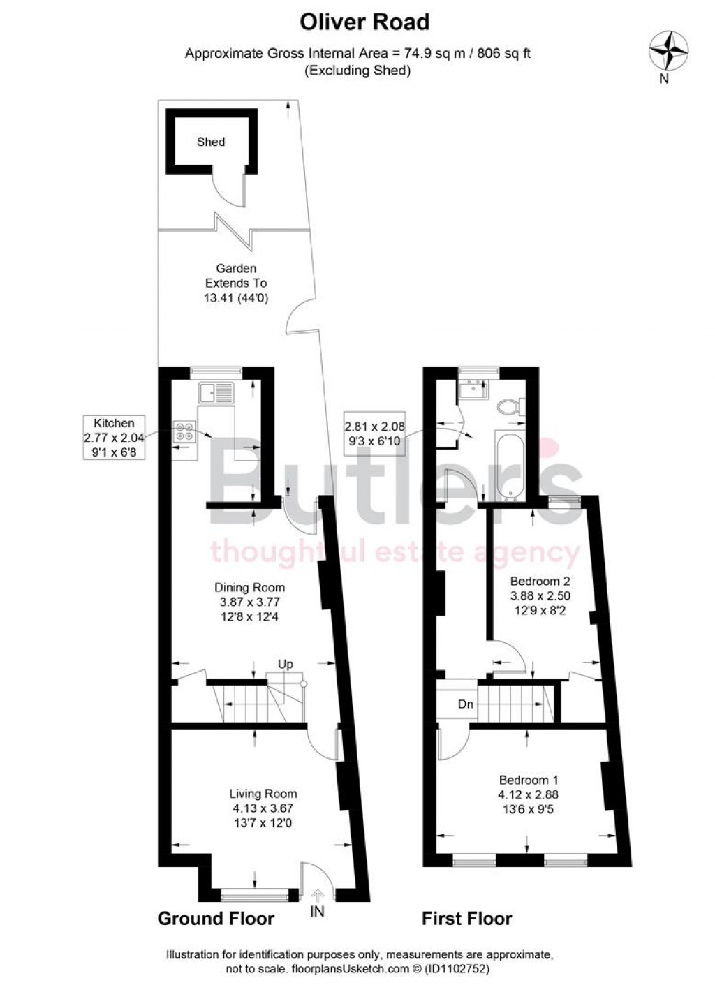 Floorplans For Oliver Road, Sutton