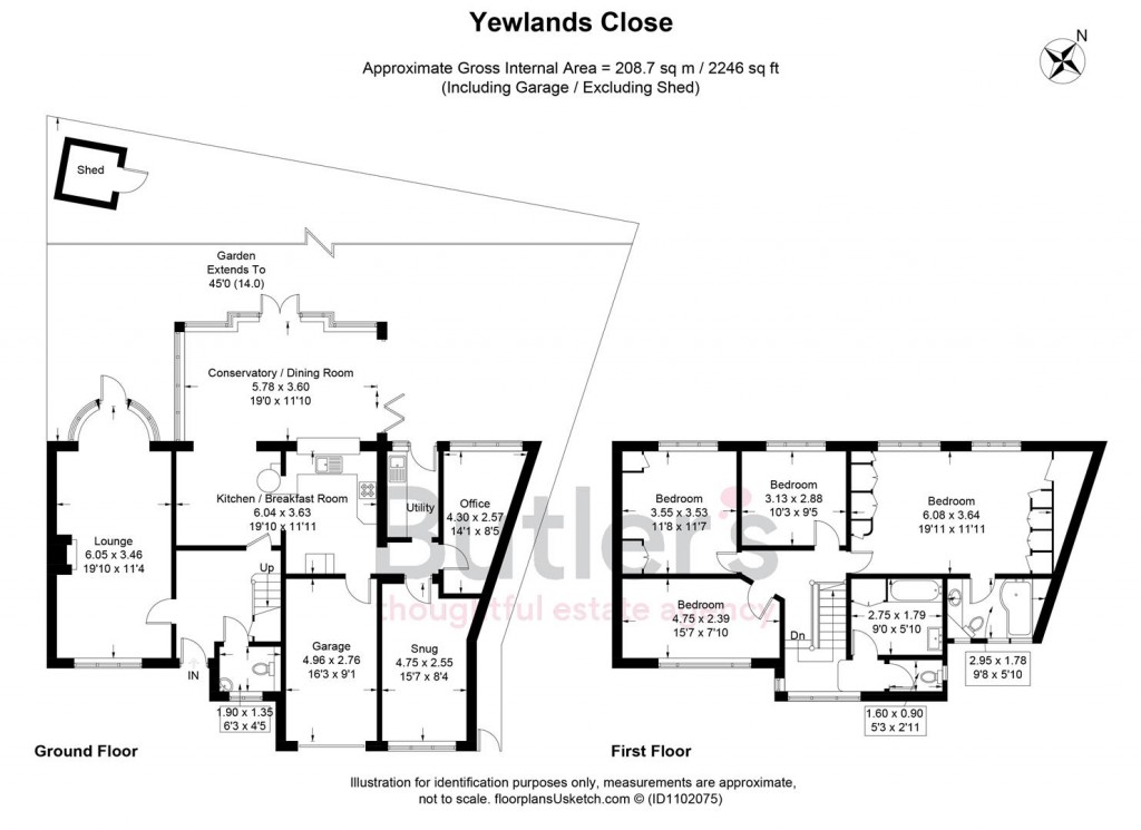 Floorplans For Yewlands Close, Banstead