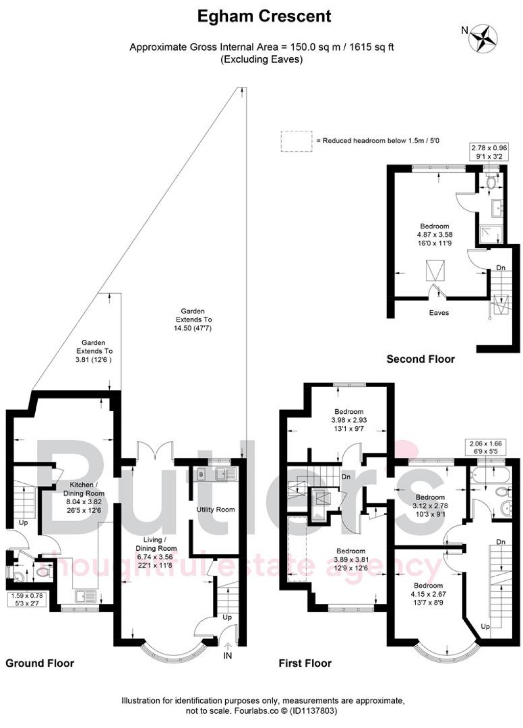 Floorplans For Egham Crescent, Sutton