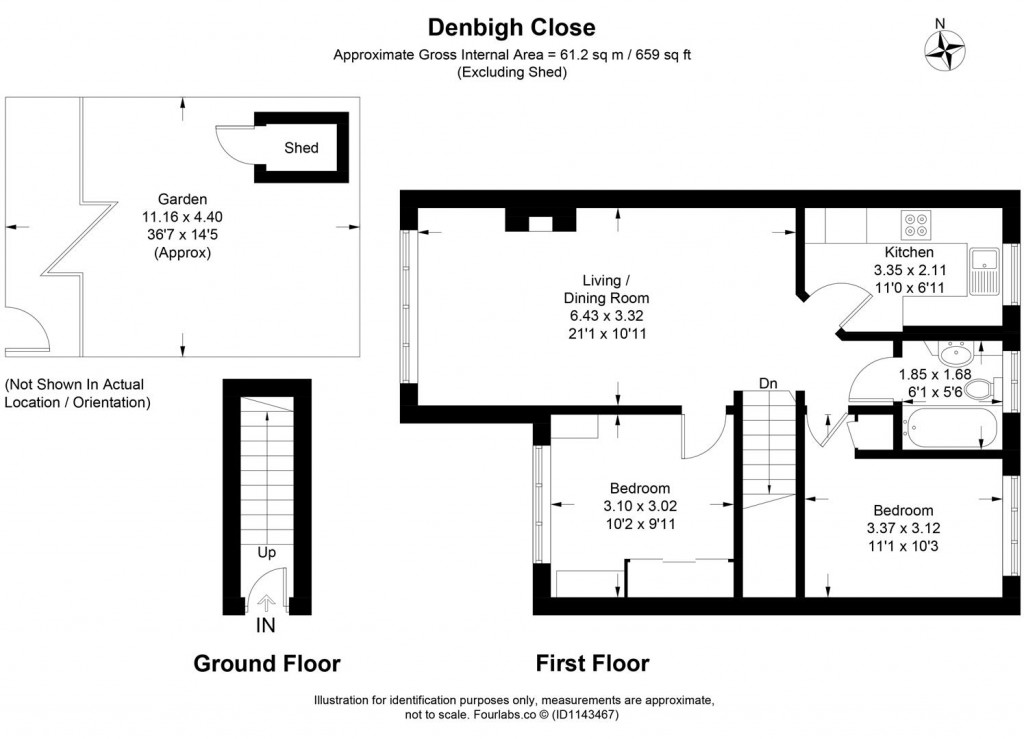 Floorplans For Denbigh Close, Cheam, Sutton