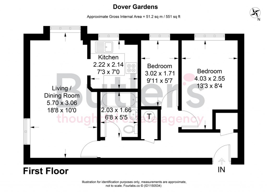 Floorplans For Dover Gardens, Carshalton