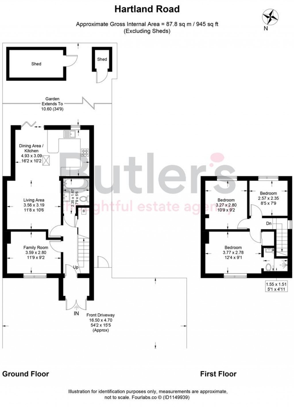 Floorplans For Hartland Road, Morden