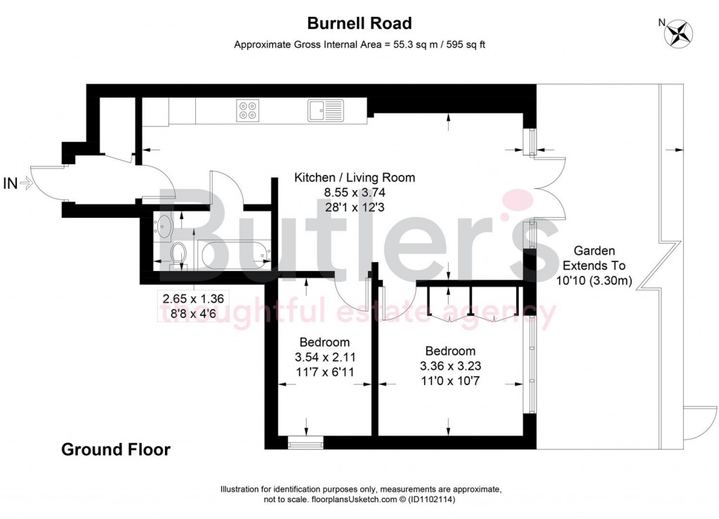 Floorplans For Burnell Road, Sutton